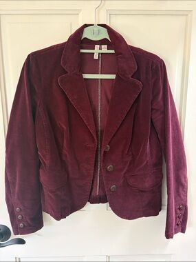 St. John's Bay Women's Burgundy Corduroy Blazer